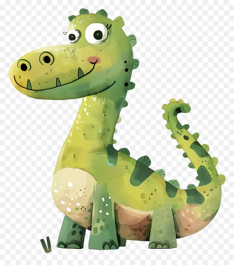 Dinosaure De Dessin Animé，Dinosaure Vert PNG