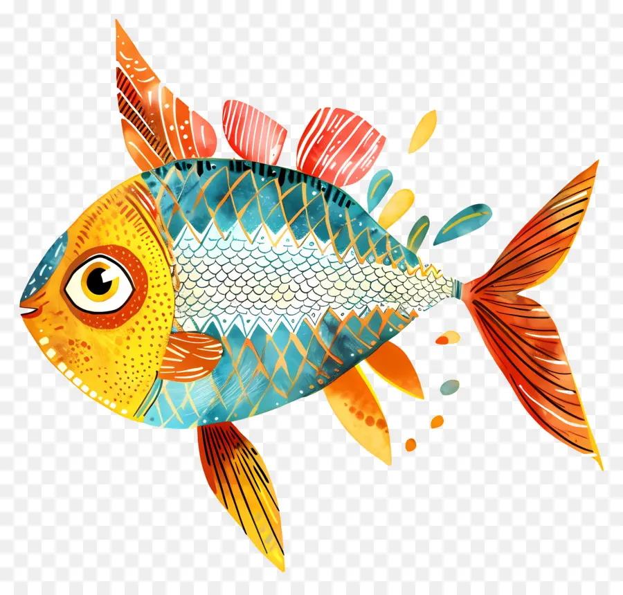 Poisson De Dessin Animé，Poisson Coloré PNG