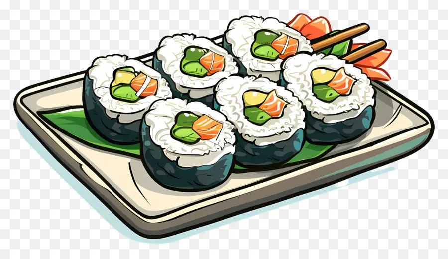 Rouleaux，Plateau De Sushis PNG