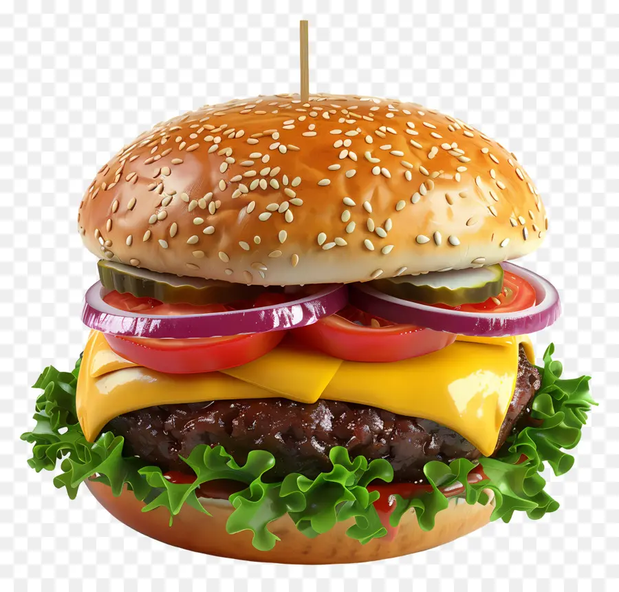 Hamburger，Burger Noir PNG