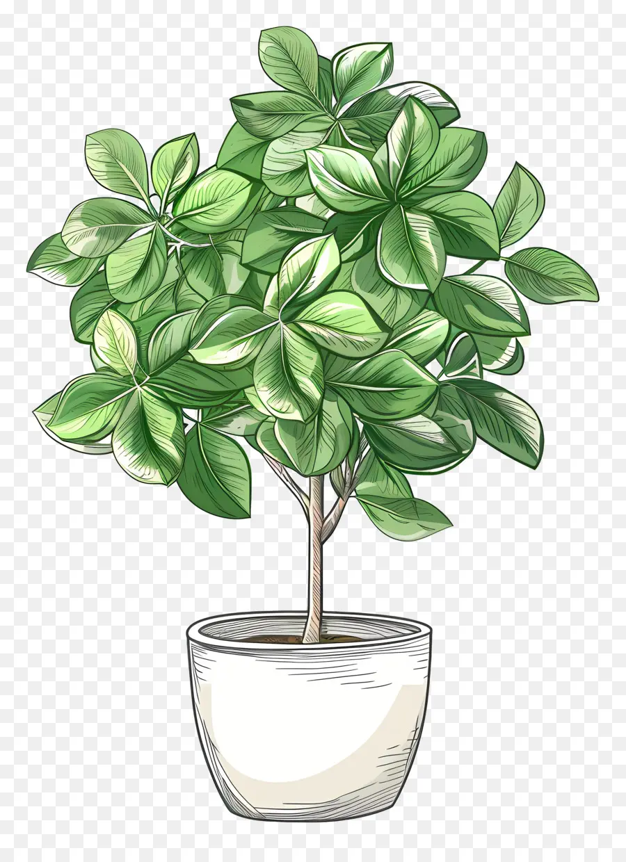 Ficus，Plante En Pot PNG