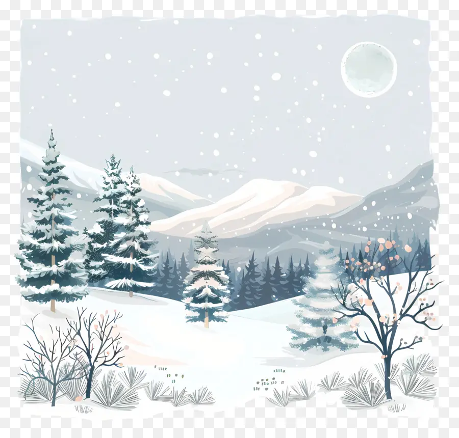 Pays Des Merveilles Hivernales，Paysage Enneigé PNG