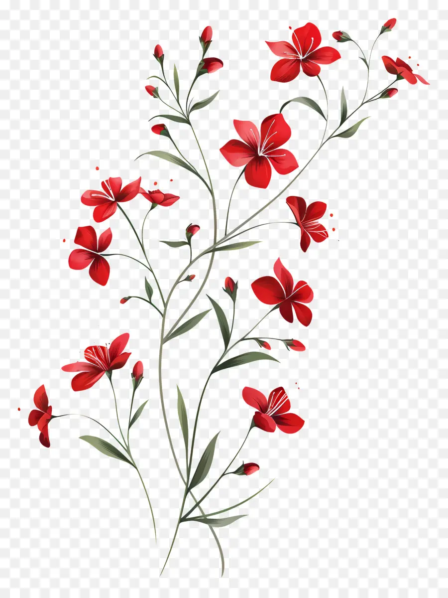 Fleurs Rouges，Bifurquer PNG