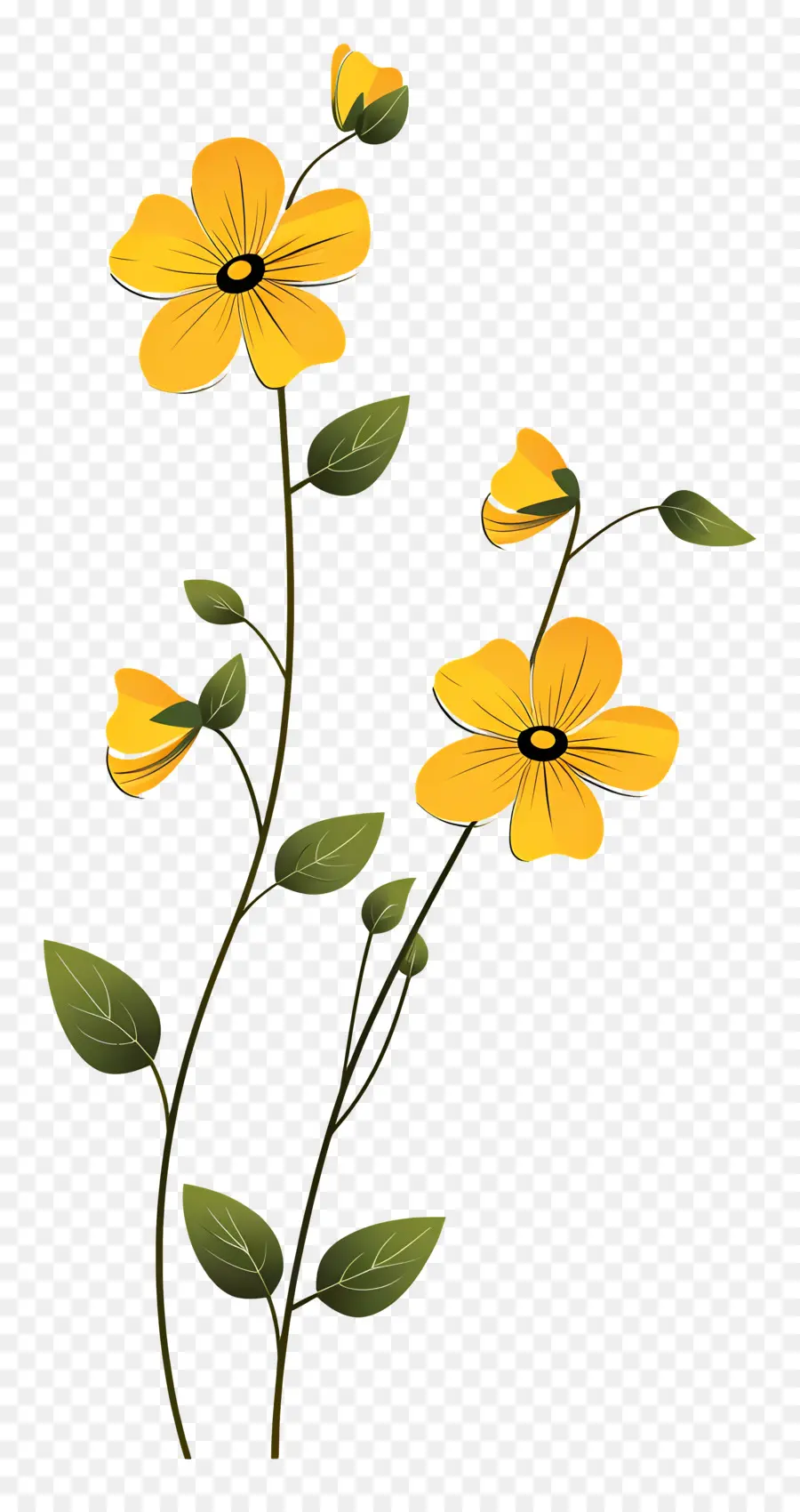 Fleurs Jaunes，Pétales PNG