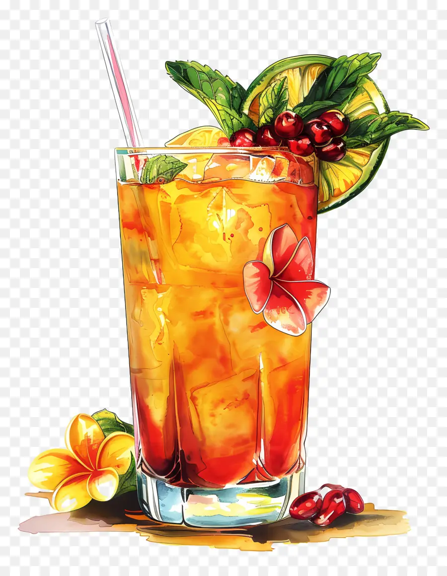 Mai Tai，Cocktails à L'orange PNG