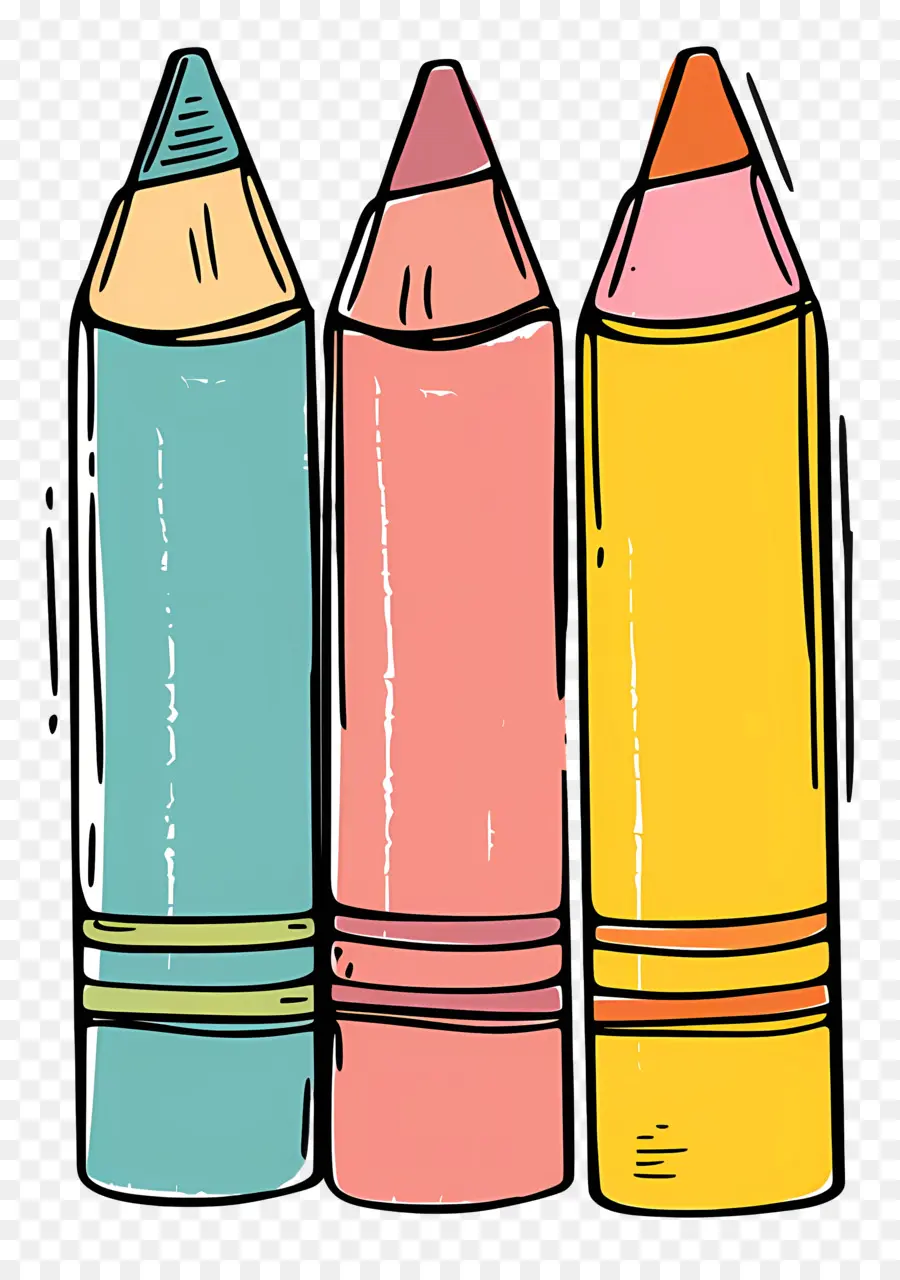 Crayons De Couleur，Crayons PNG