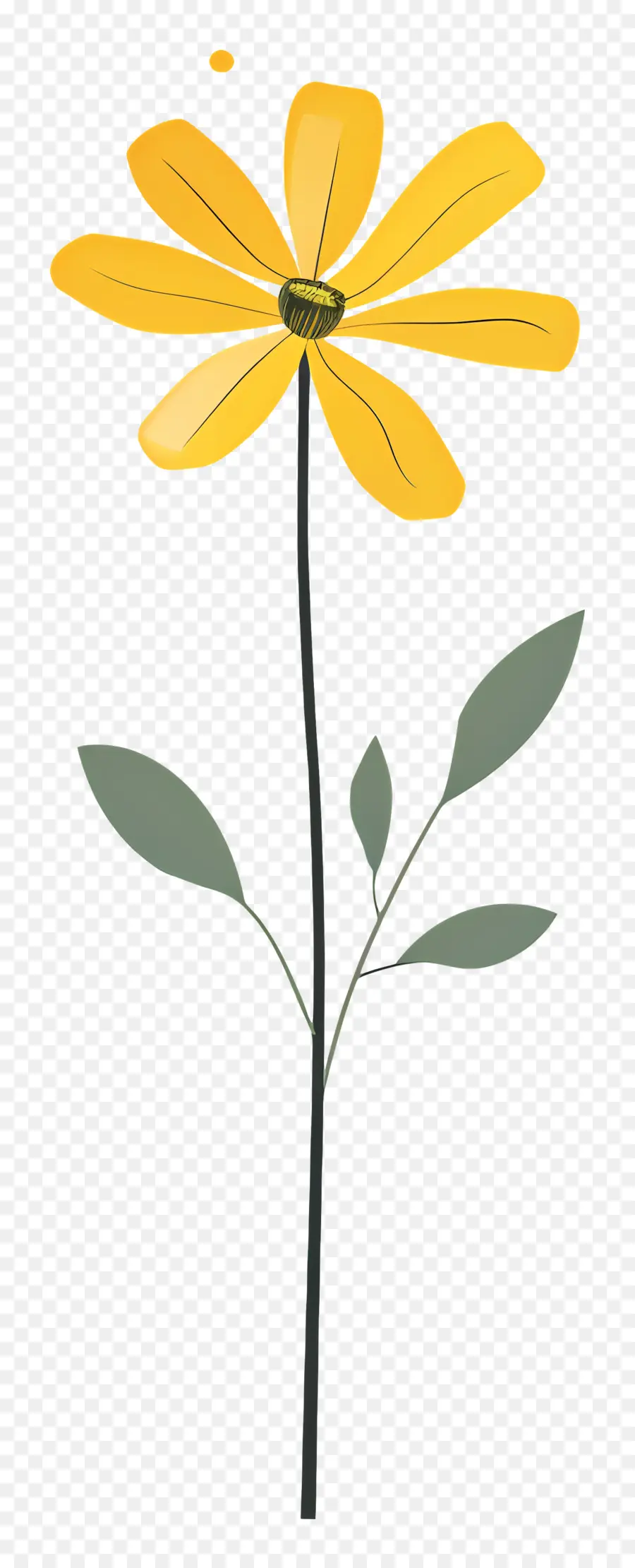 Marguerite Jaune，Fleur Bleue PNG