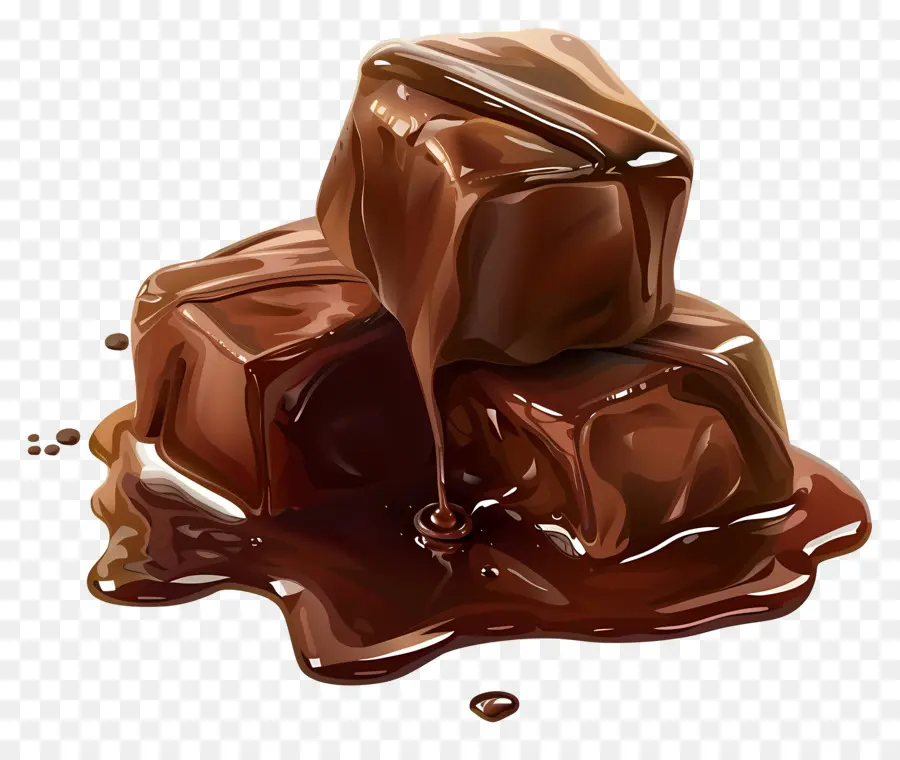 Caramel Au Chocolat，Les Blocs De Chocolat PNG