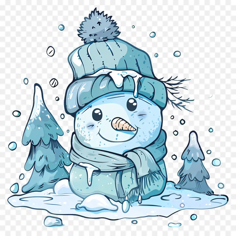 Frost Hiver，Bonhomme De Neige PNG