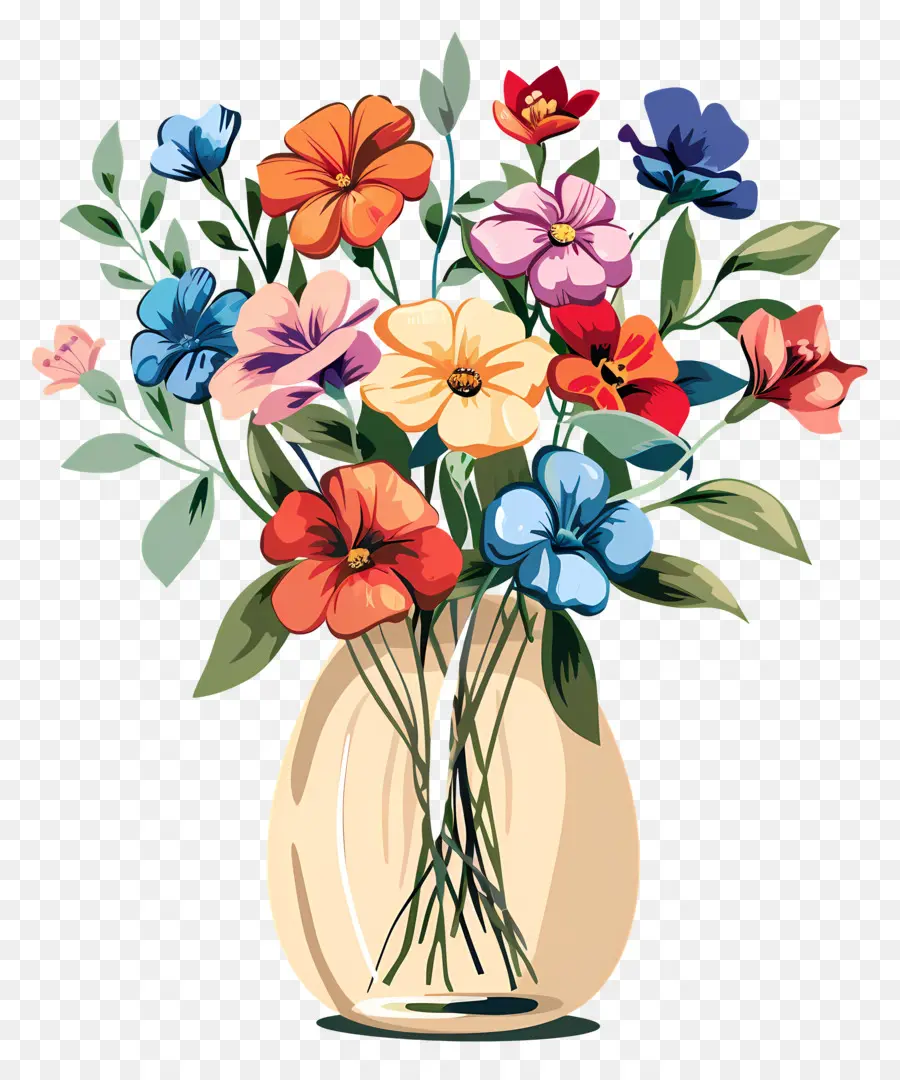 Bouquet De Fleurs，Fleurs Colorées PNG