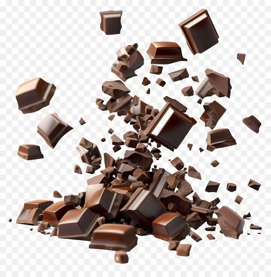 Chocolate，Barres De Chocolat Cassées PNG