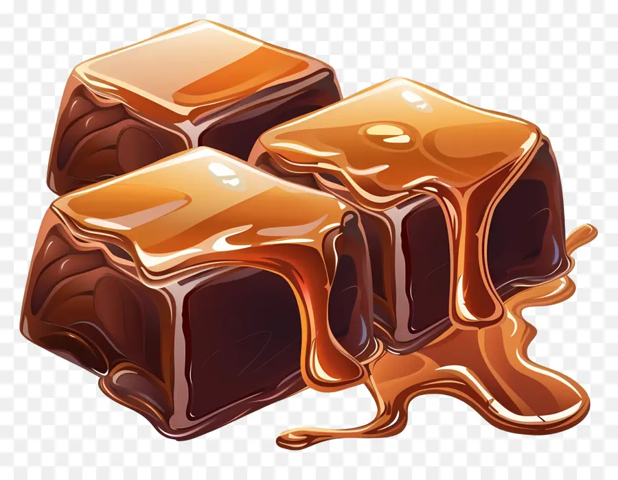 Caramel Au Chocolat，Brownie Au Caramel PNG