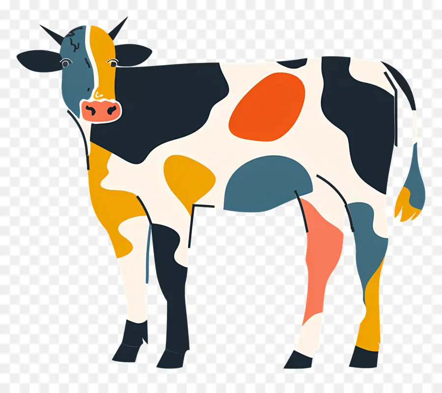 Vache，Vache Colorée PNG