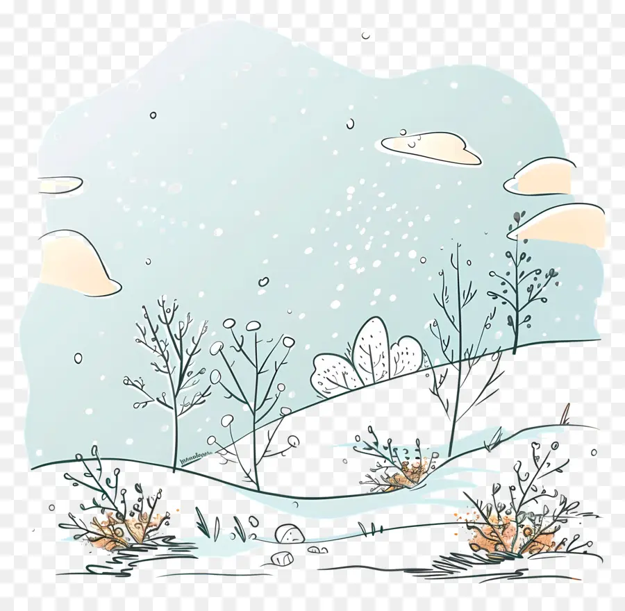 Hiver Froid，Paysage D'hiver PNG