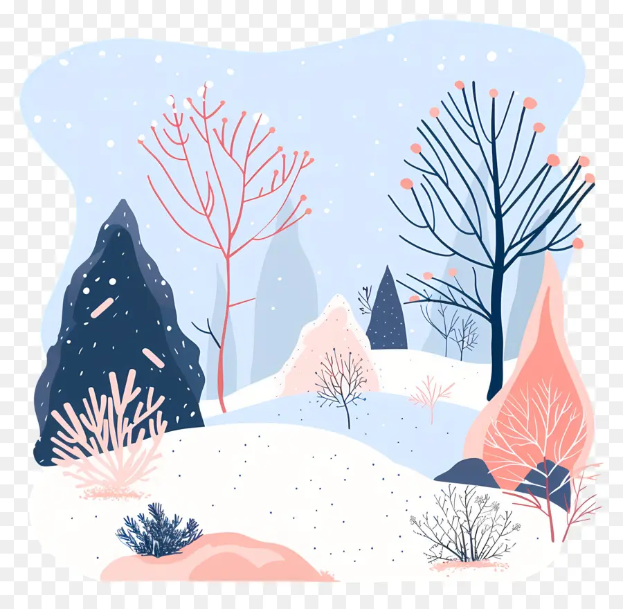 Hiver Froid，Paysage D'hiver PNG