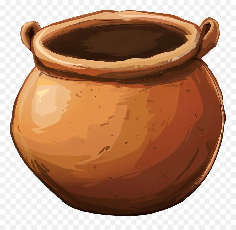 Pot En Argile Marron，Pot En Argile PNG