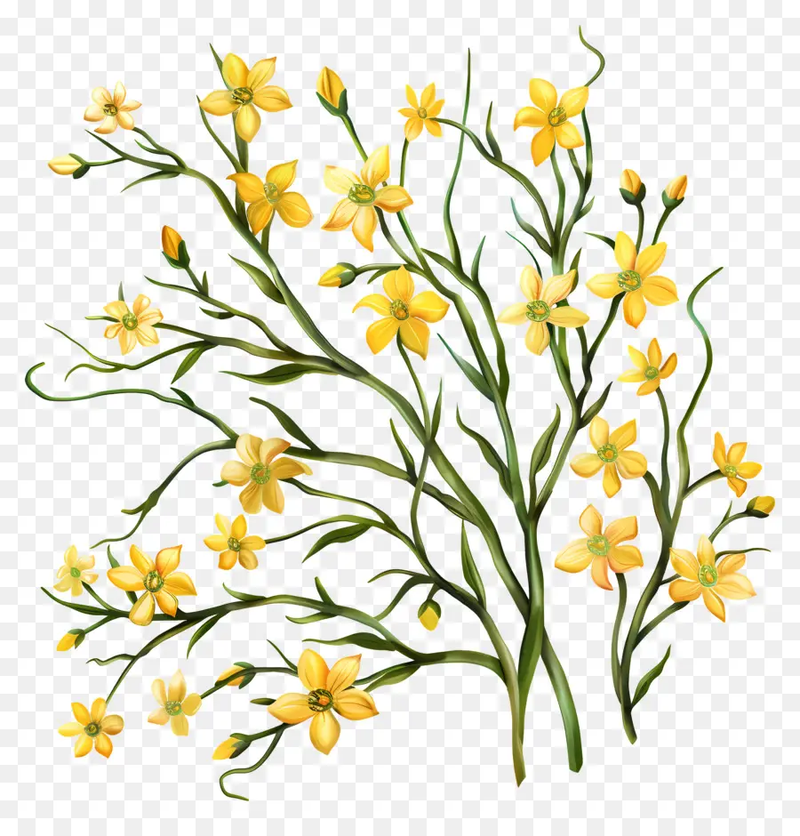 Fleurs Jaunes，Fleurir PNG