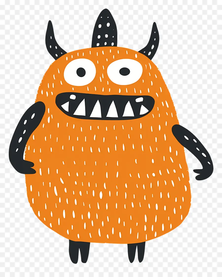 Monstre D'halloween，Monstre Orange PNG