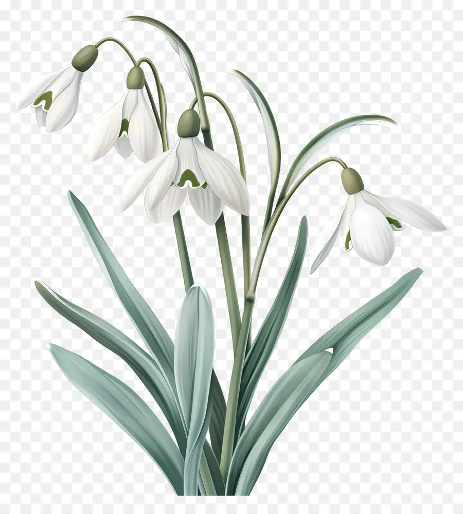 Perce Neige, De La Fleur，Pétales Blancs PNG