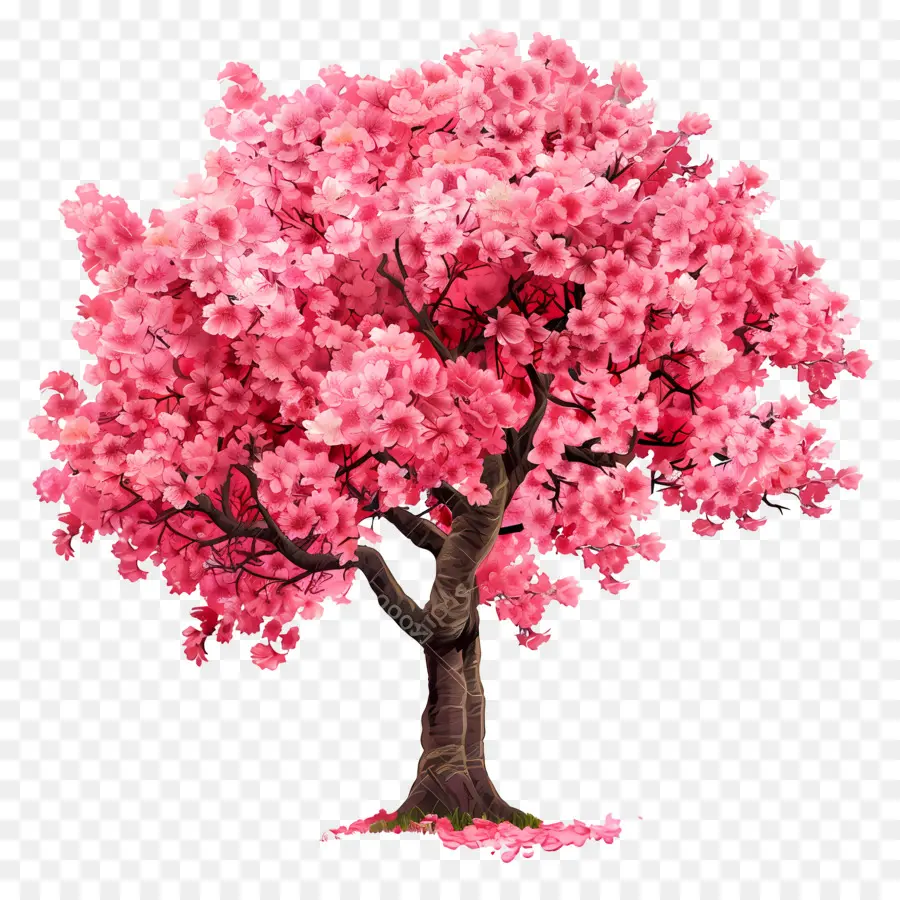 Arbre à Fleurs De Cerisier，Arbre Rose PNG