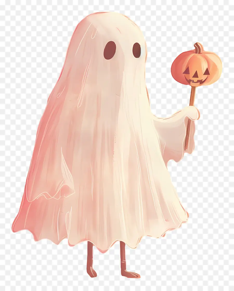 Halloween Fantôme，Dessin Animé De Citrouille PNG