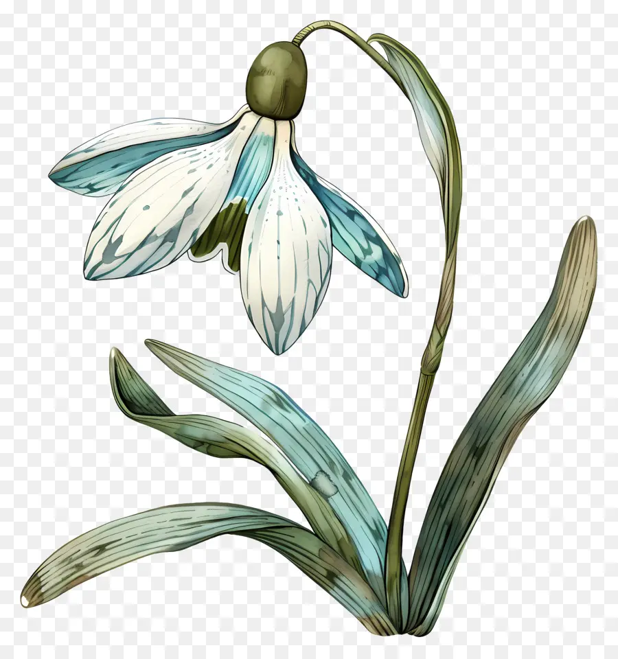 Fleur De Perce Neige，Pétales Blancs PNG