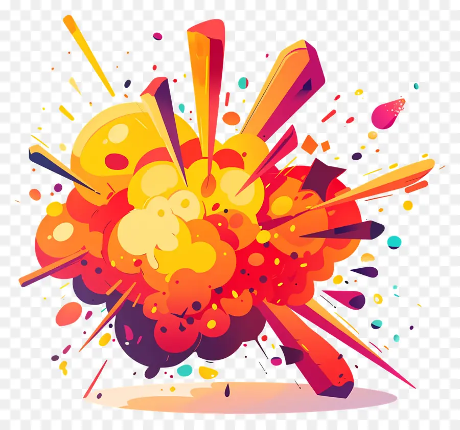 Explosion，Les Couleurs Vives PNG