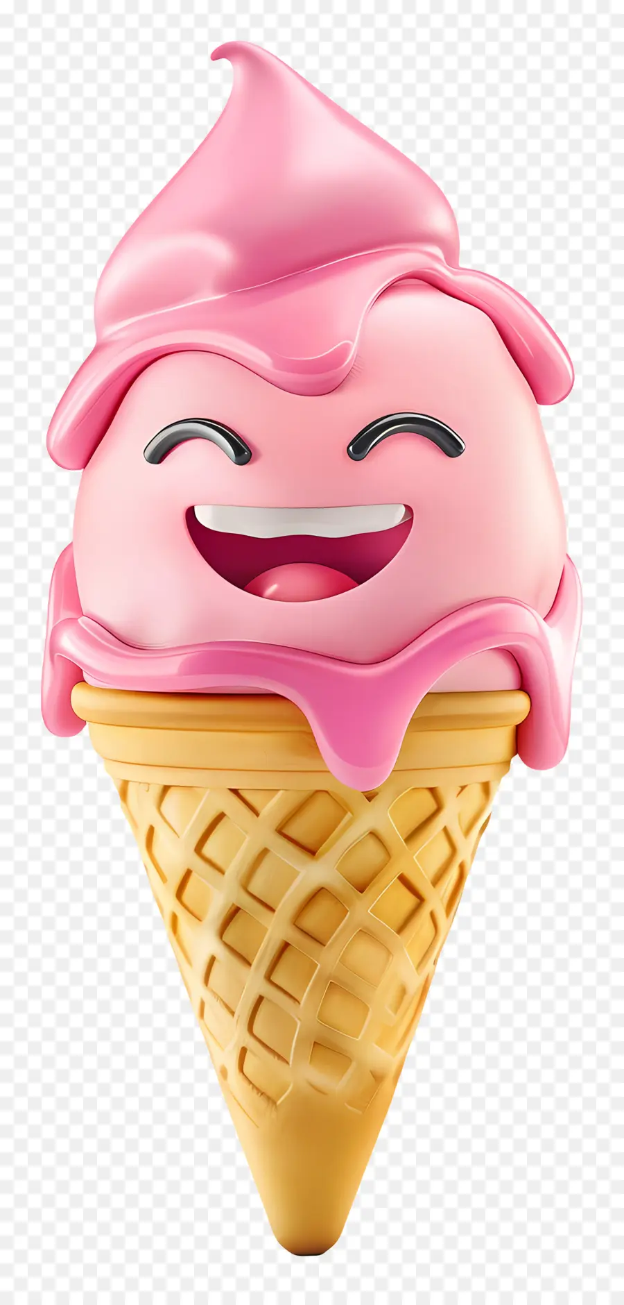 Emoji，Cornet De Crème Glacée Rose PNG