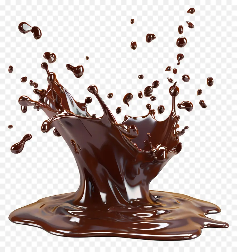 Chocolat Liquide，Éclaboussure De Lait PNG