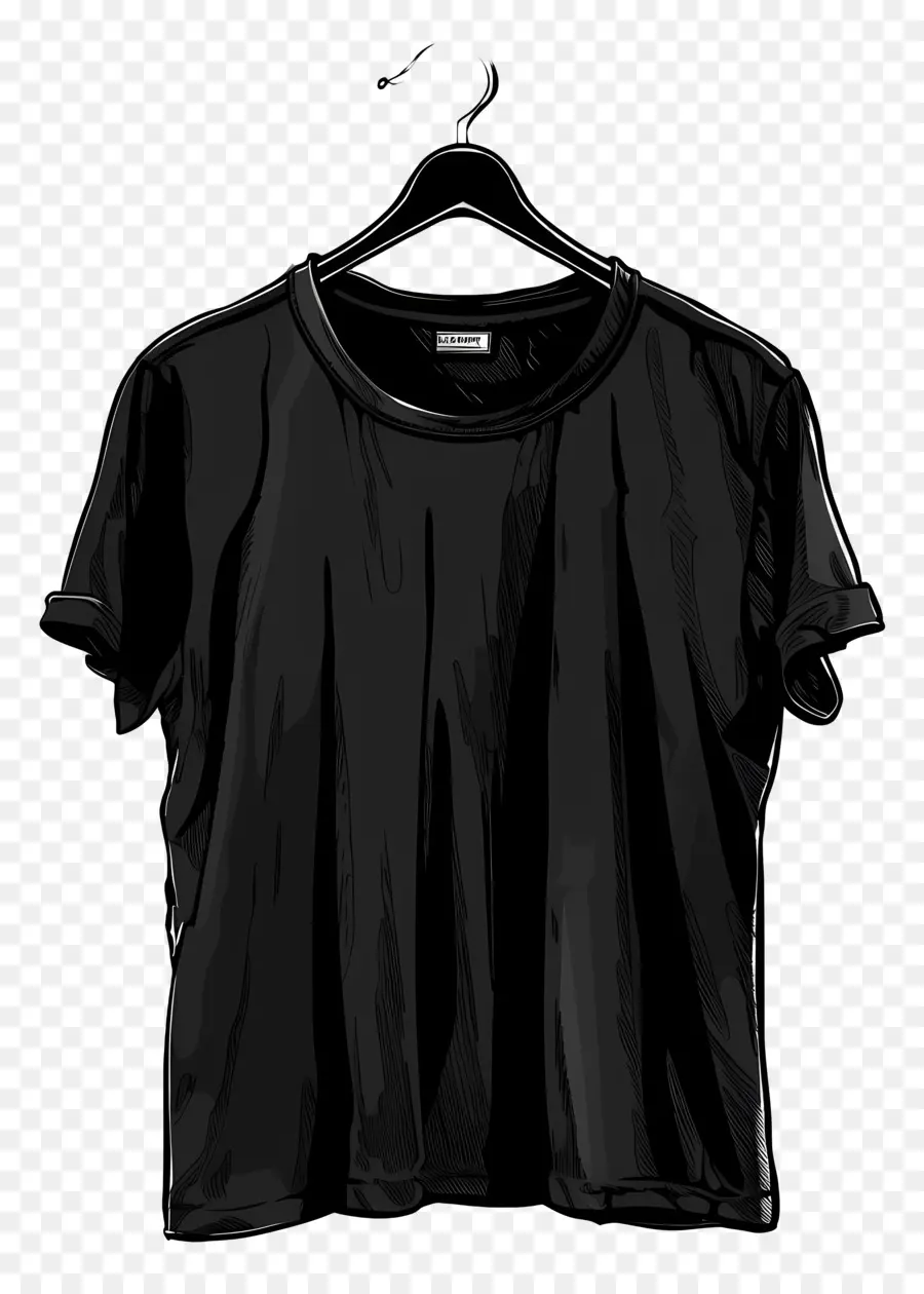 T Shirt Noir，Vêtements PNG