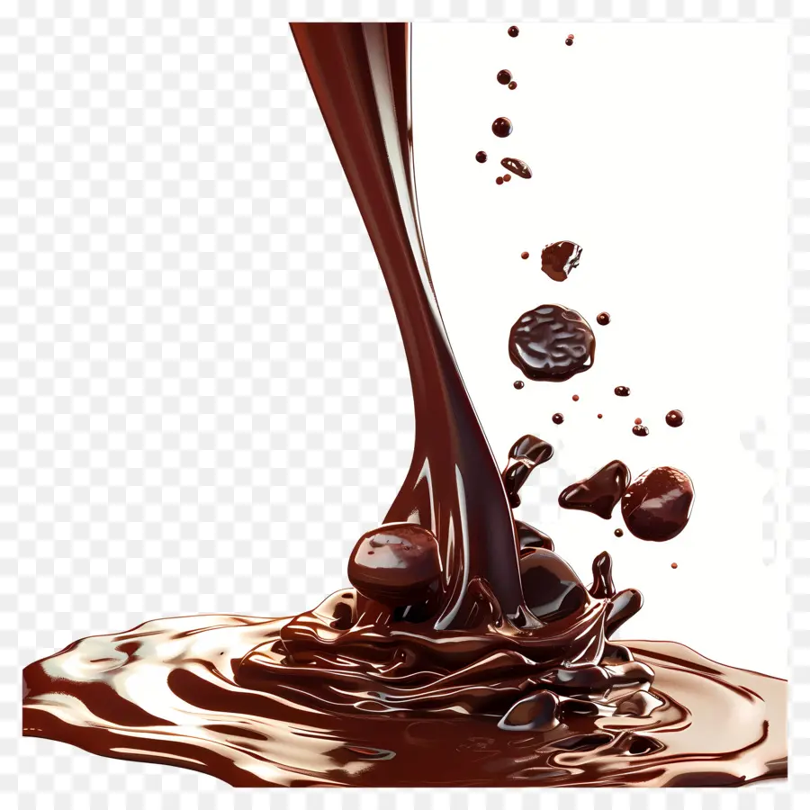 Chocolat Liquide，Éclaboussure De Chocolat PNG