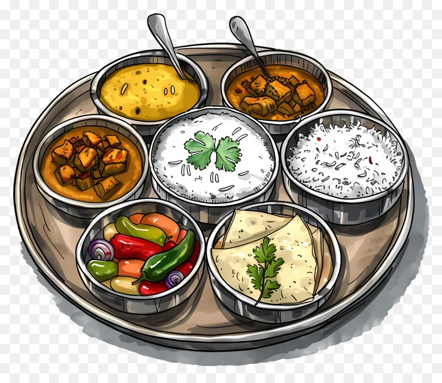 Thali Indien，Thali PNG