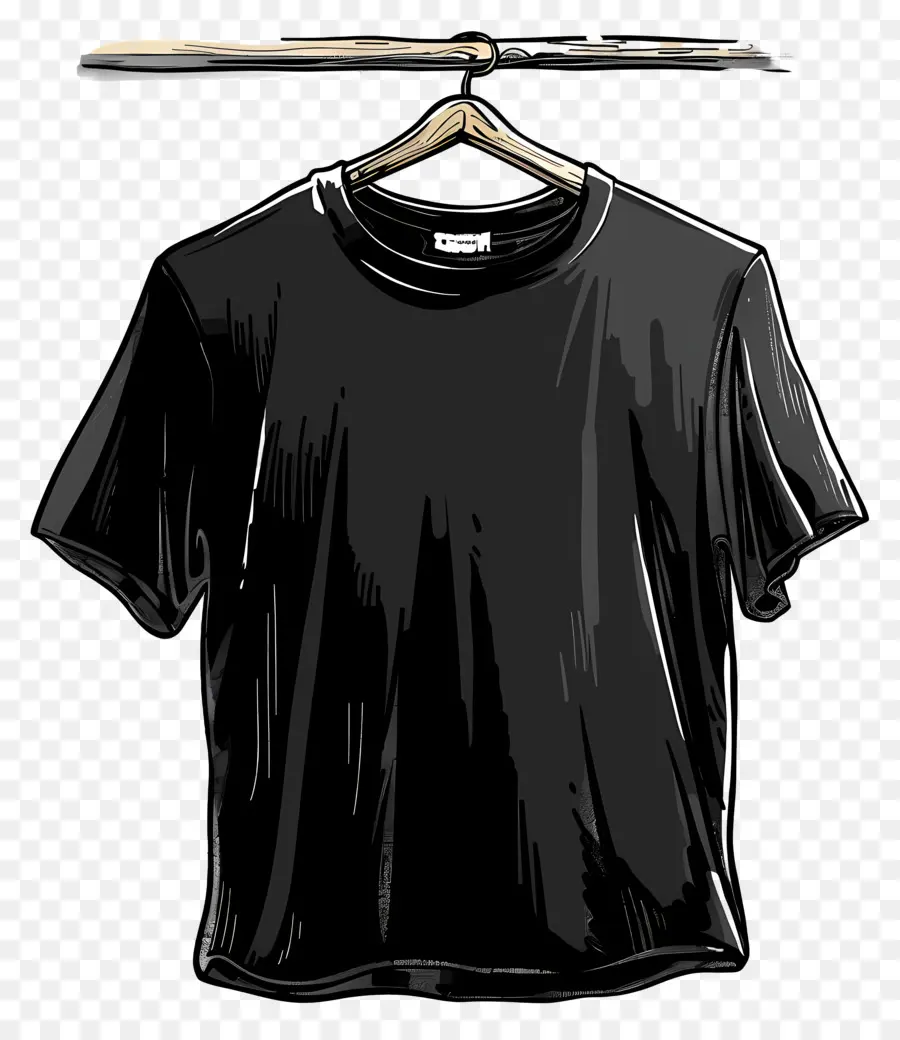 T Shirt Noir，Vêtements PNG