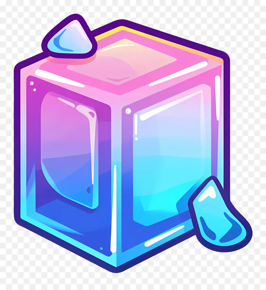 Cube De Glace，Cube En Cristal PNG