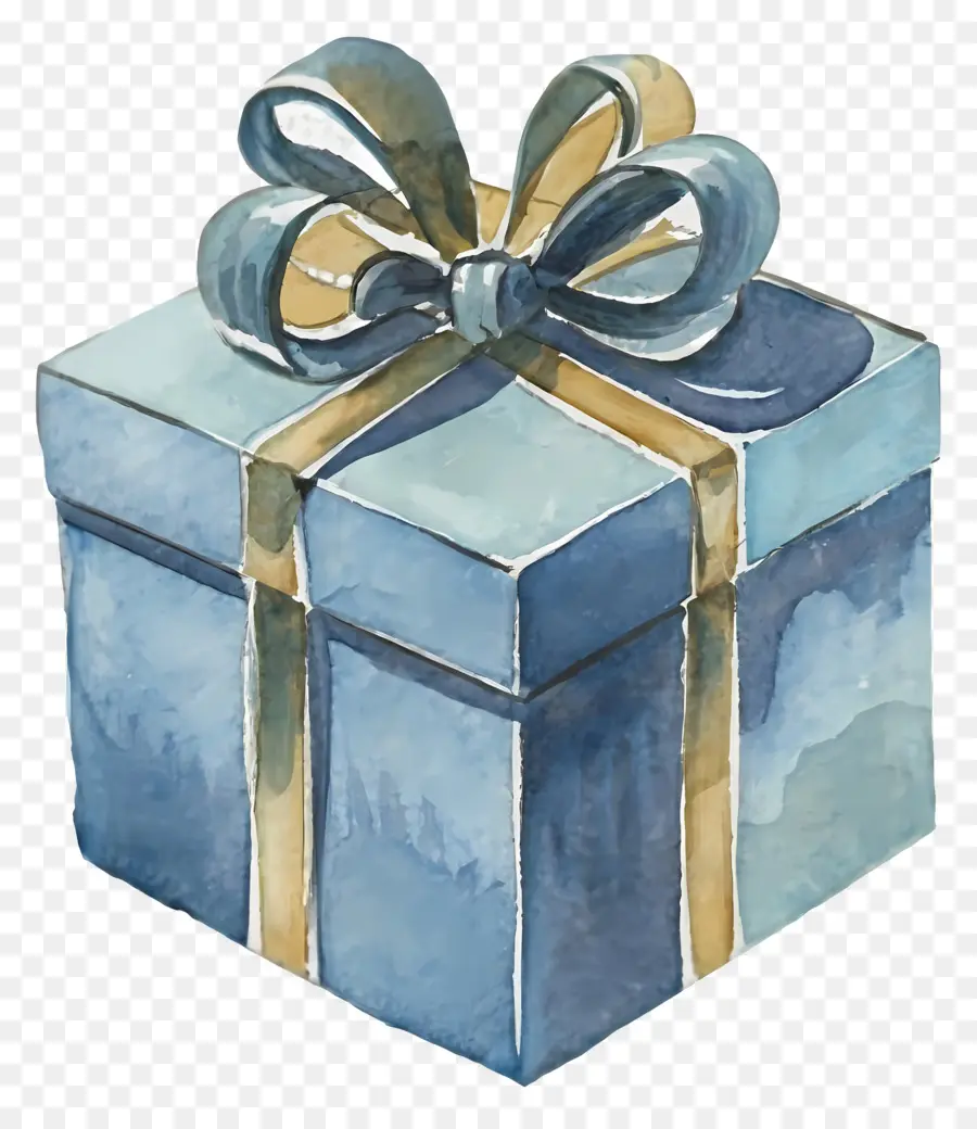 Boîte Cadeau，Peinture à L'aquarelle PNG