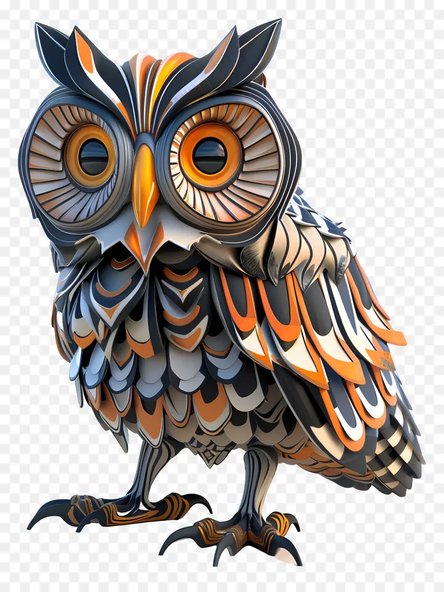 Hibou，Hibou Coloré PNG