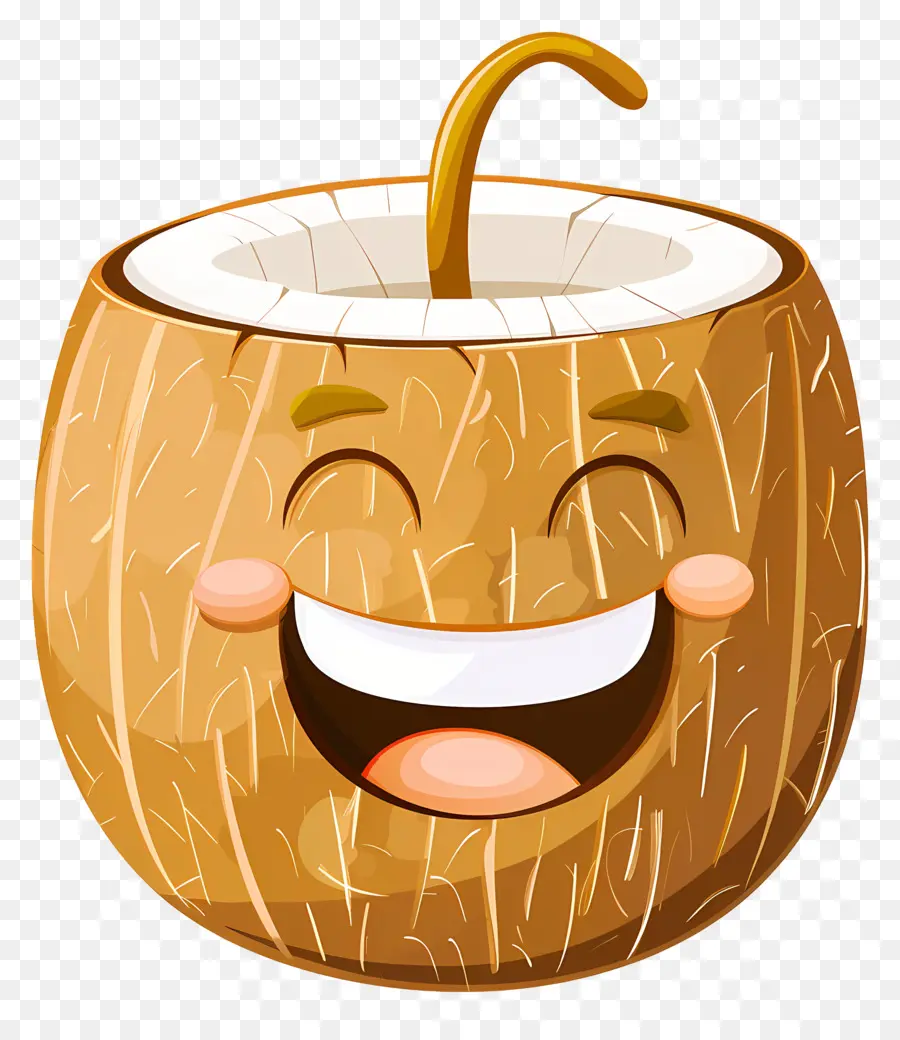 émoticône，Noix De Coco Souriante PNG