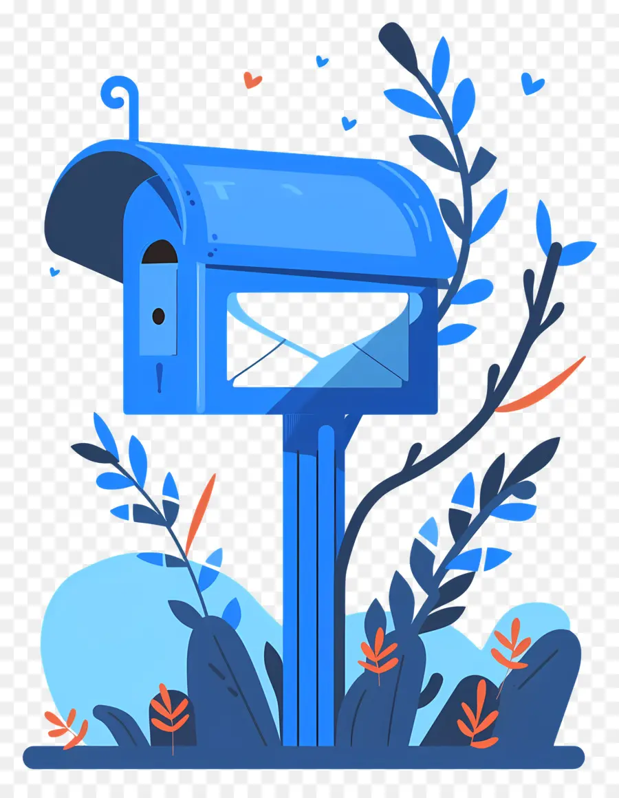 Boîte Aux Lettres，Bleu PNG