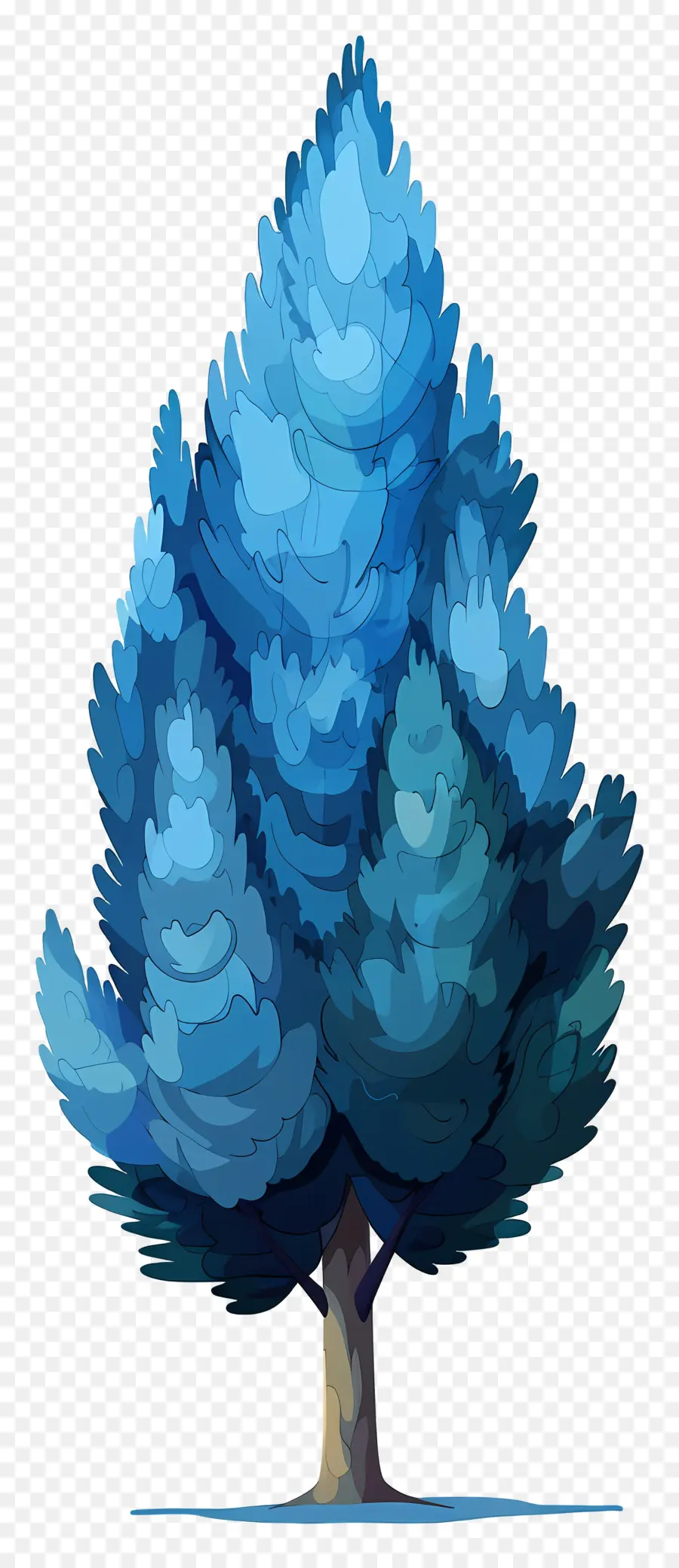 Cyprès，Arbre Bleu PNG