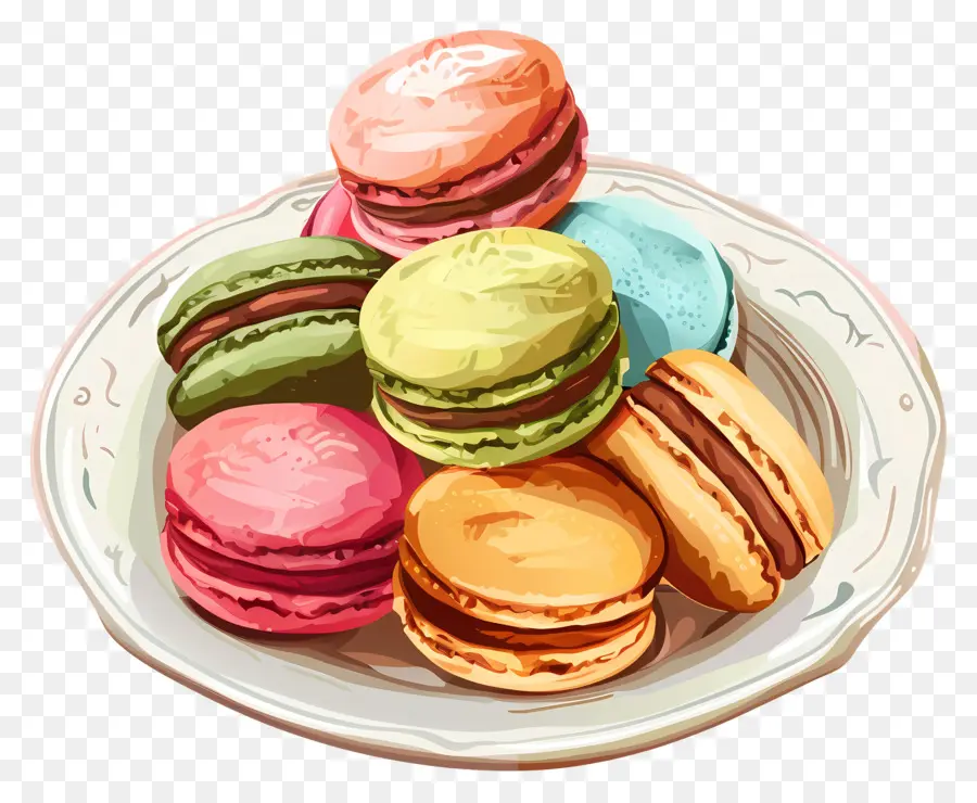 Macarons，Coloré PNG