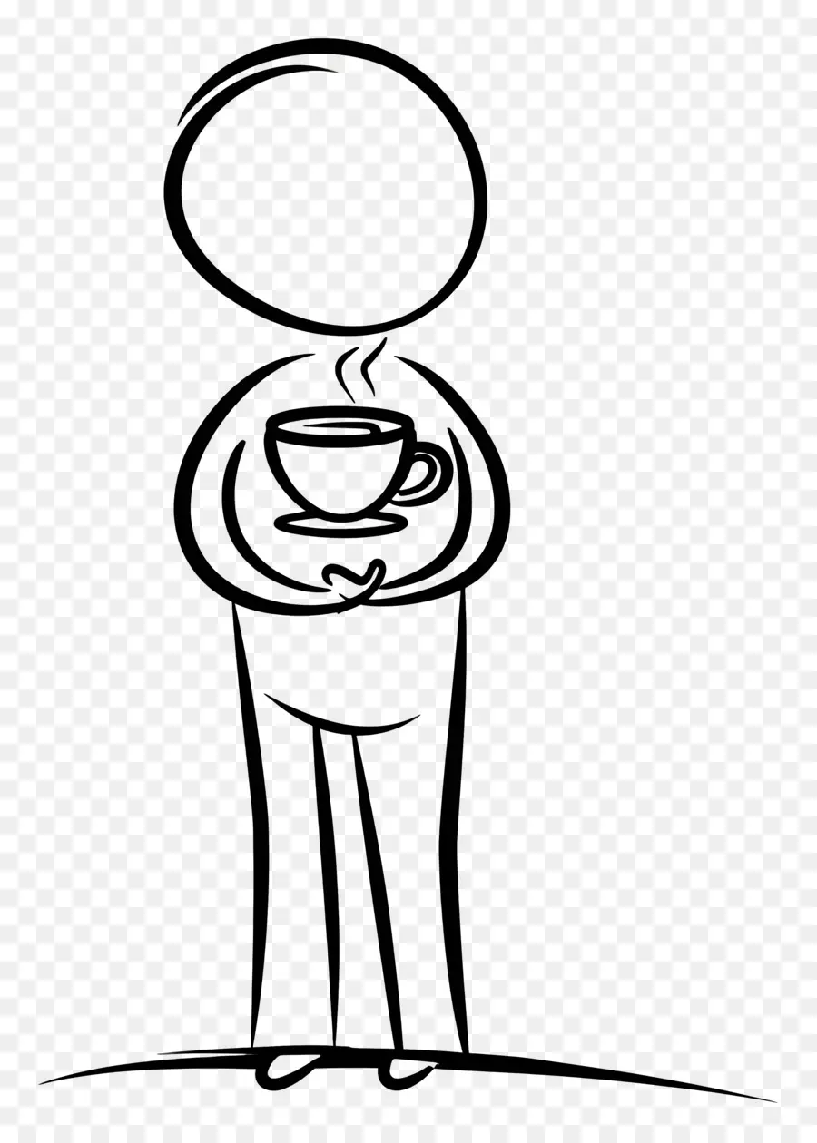 Bonhomme Allumette，Bonhomme Allumette Avec Une Tasse PNG