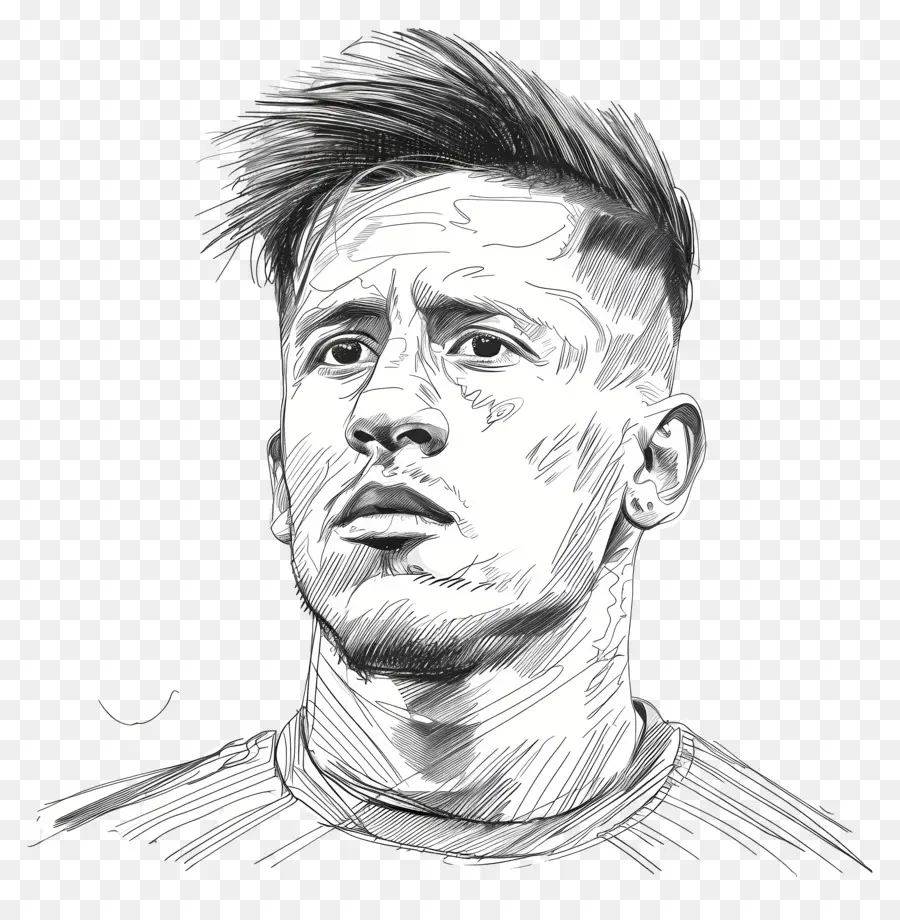 Alexis Sánchez，Croquis De Portrait PNG