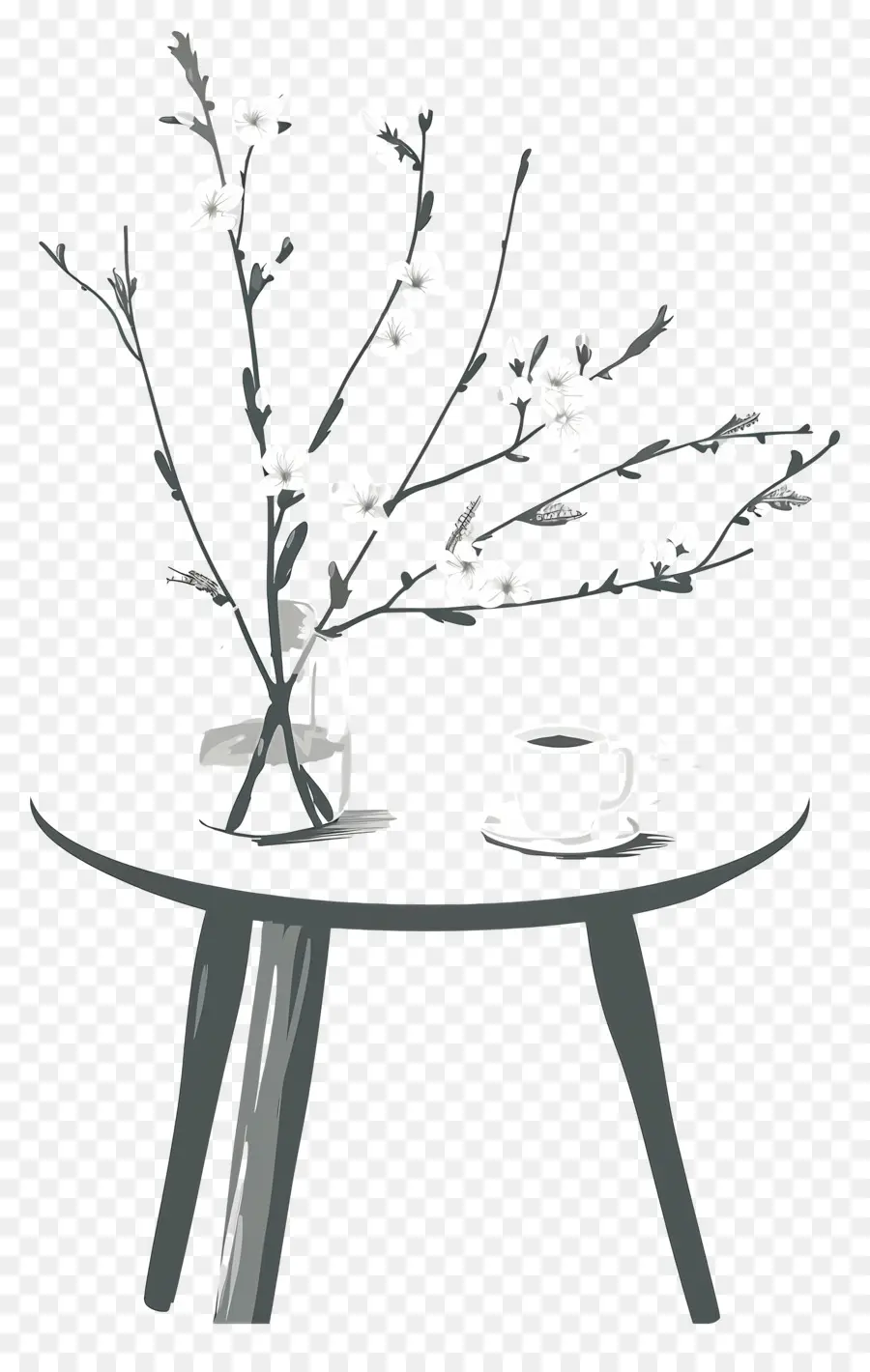 Tableau，Table Avec Des Fleurs PNG