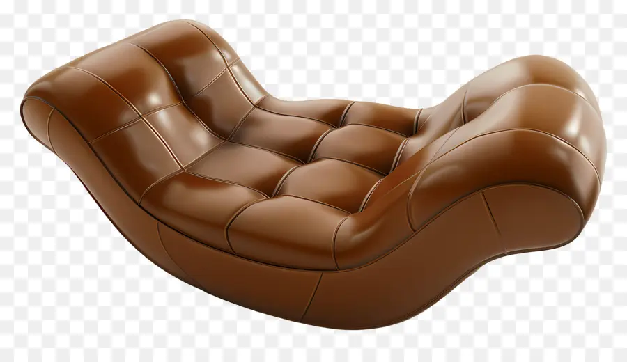 Canapé，Chaise En Cuir Marron PNG