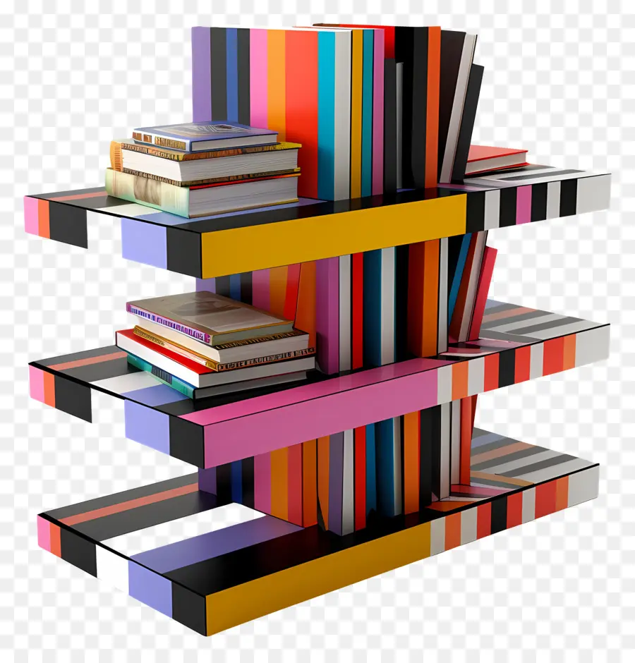 Bibliothèque，Bibliothèque Colorée PNG