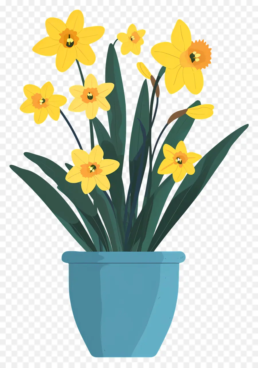 Fleurs Jaunes，Pot PNG