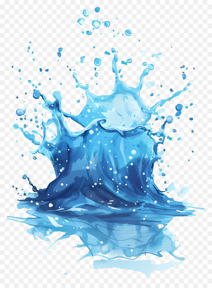 éclaboussure De L'eau，Le Bleu De L'eau PNG