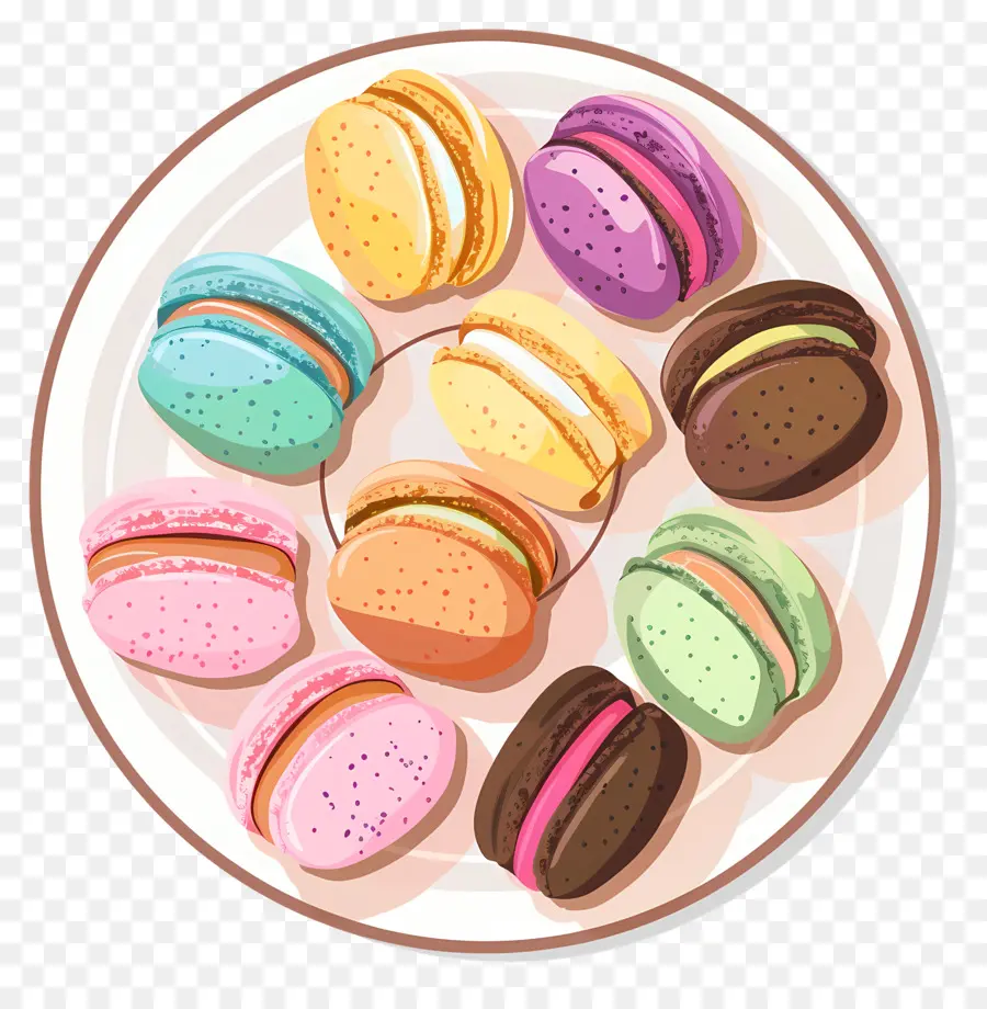 Macarons，Les Couleurs Pastel PNG