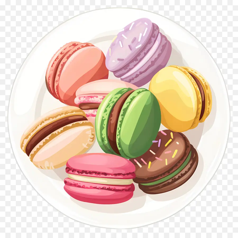 Macarons，Coloré PNG