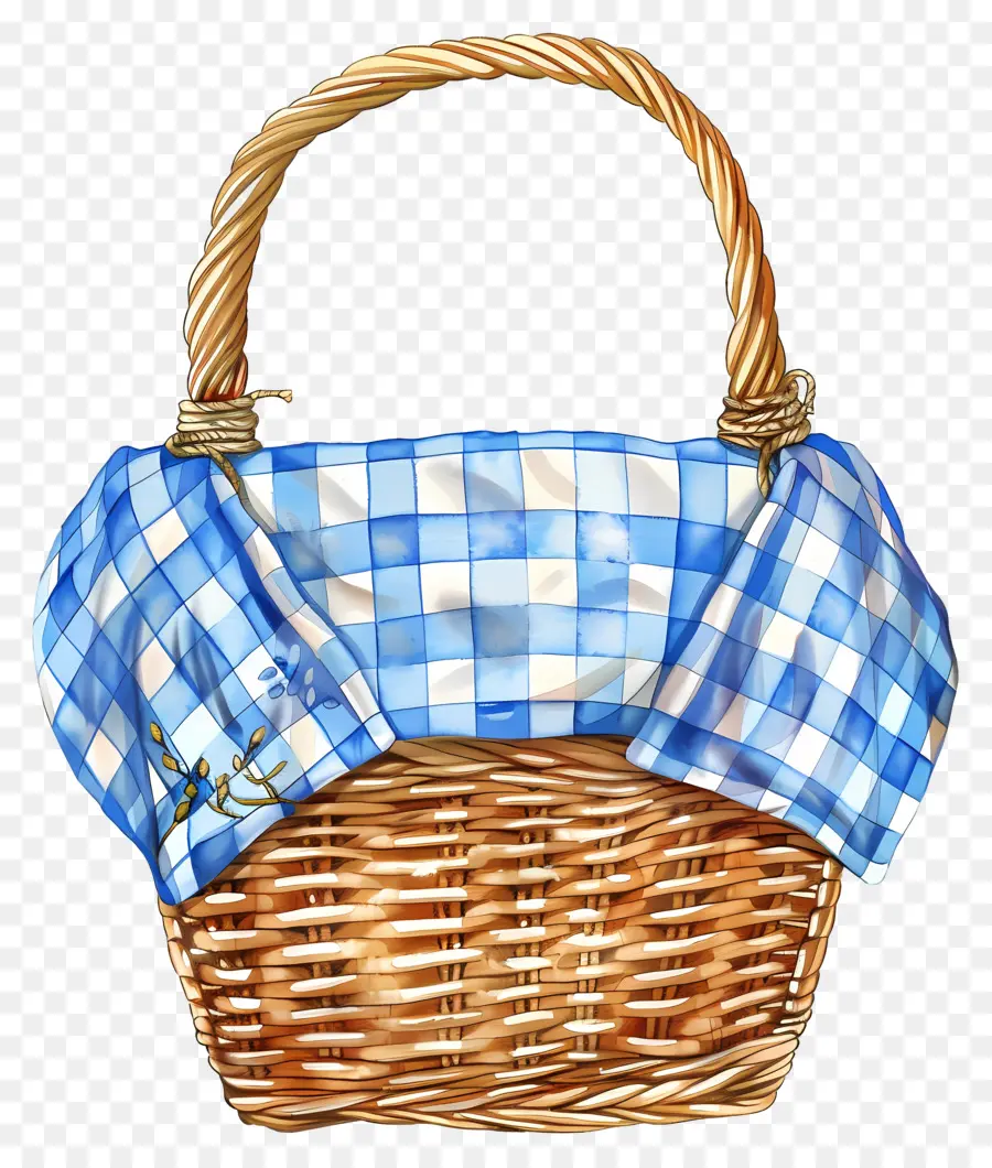 Panier De Pique Nique，Panier Tissé PNG